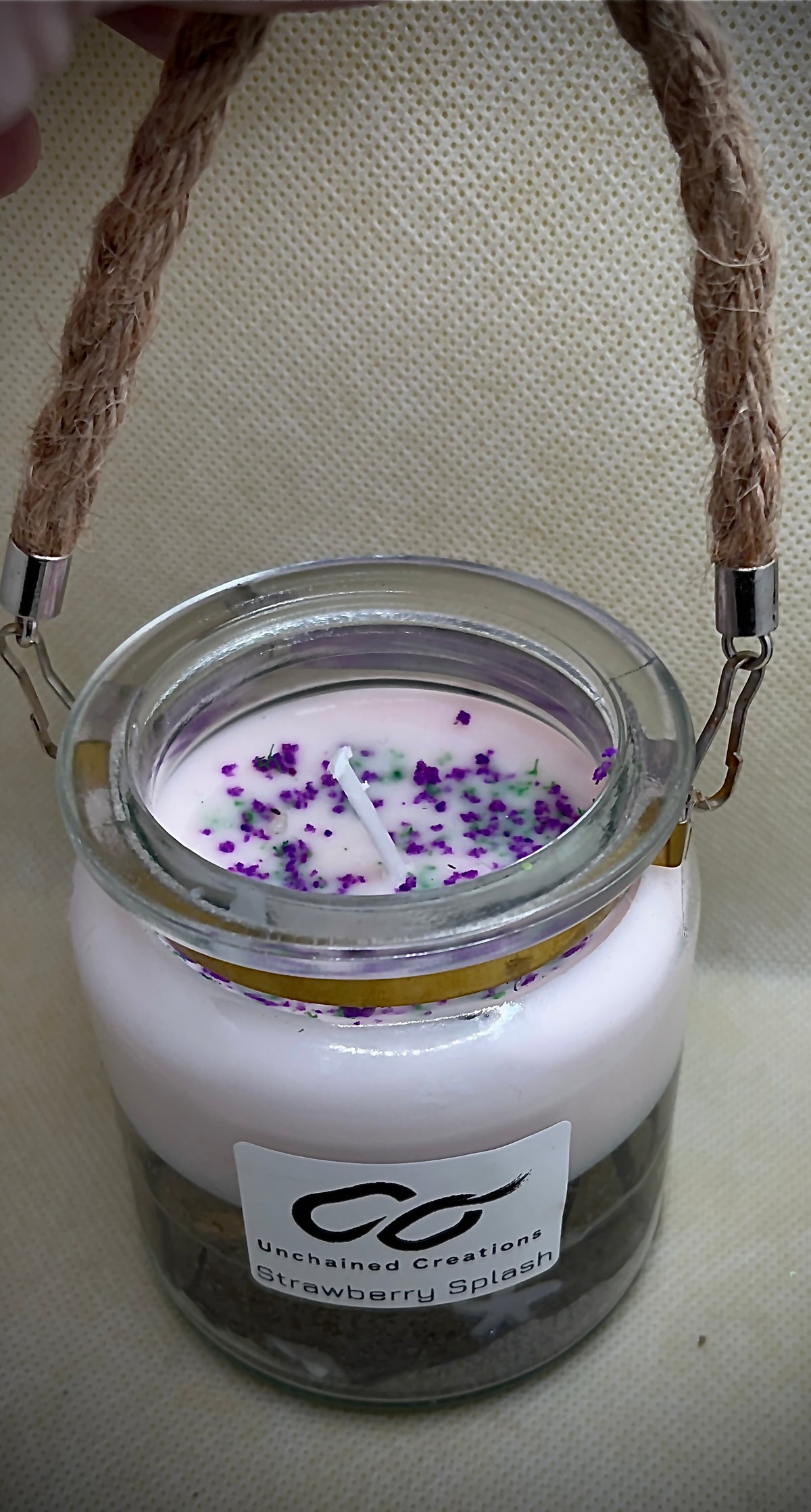 Ocean Inspired 12 ounce Gel/Soy Hanging Candle