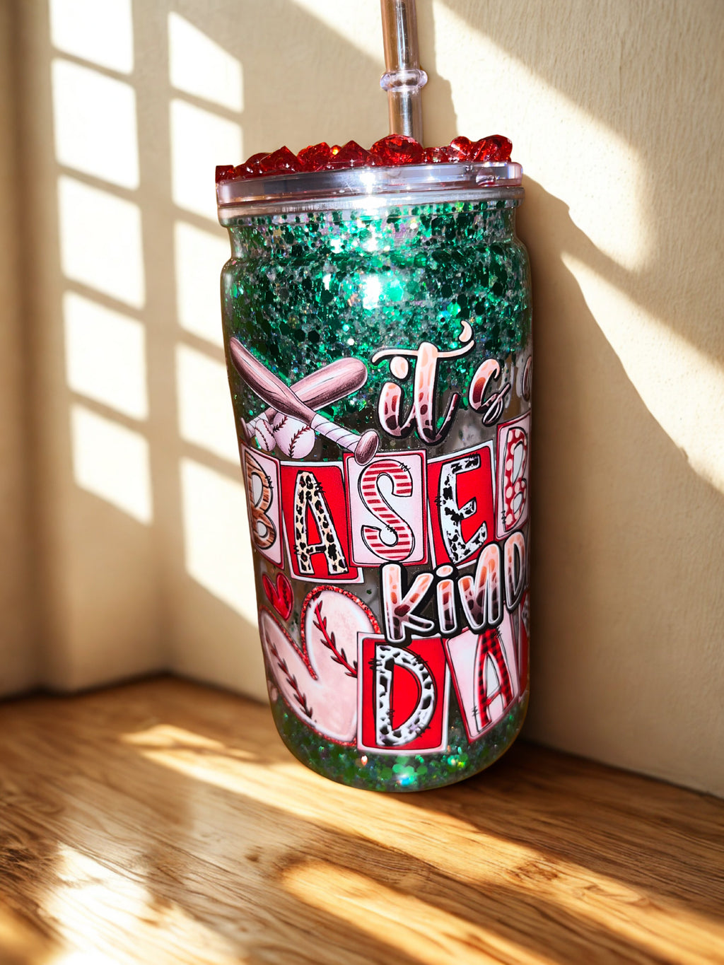 It’s a Baseball Kinda Day 16 ounce Snowglobe Tumbler