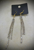 Cubic Zirconia (3 Strand) Dangle Earrings