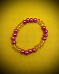 Pink & Yellow Stretch Bracelet