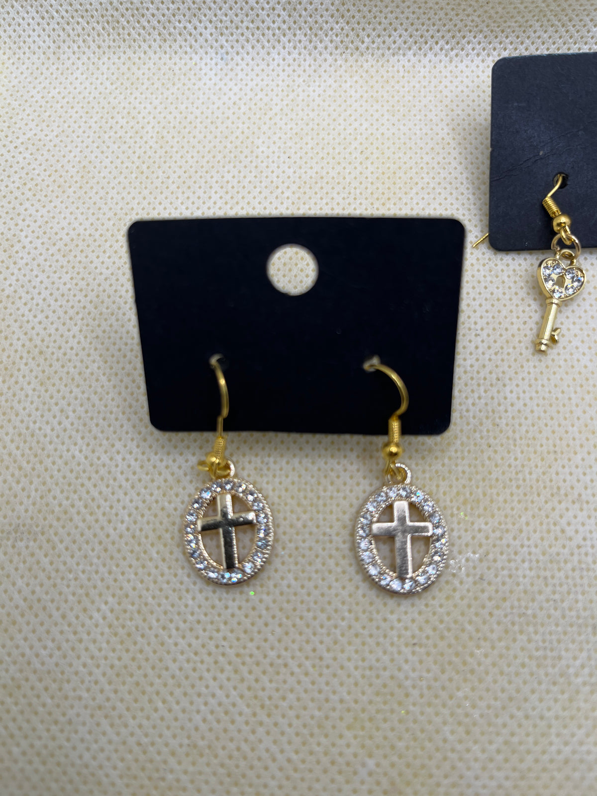 Rhinestoned Dangle Earrings