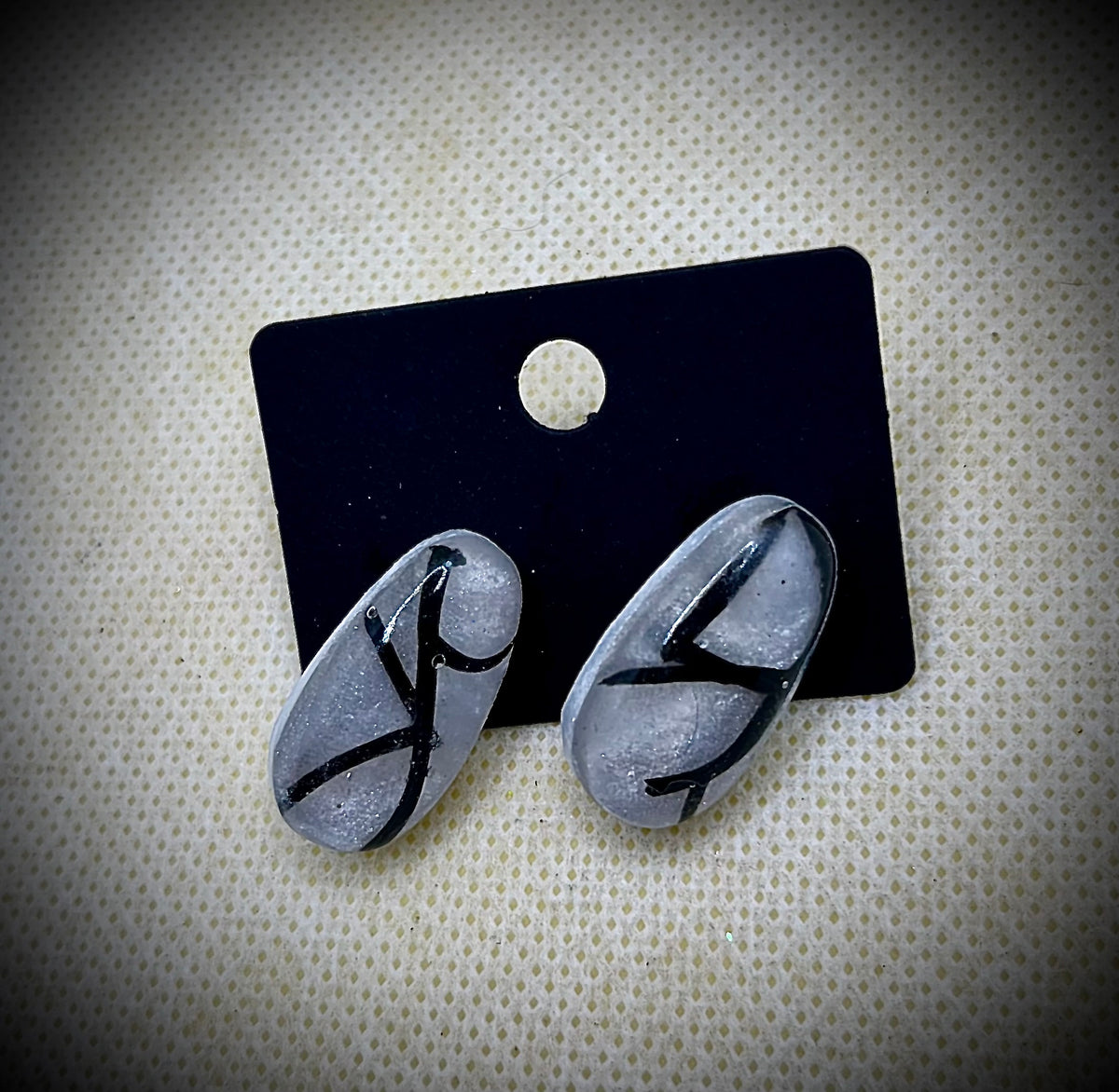 Boucles d'oreilles « branche » en résine époxy