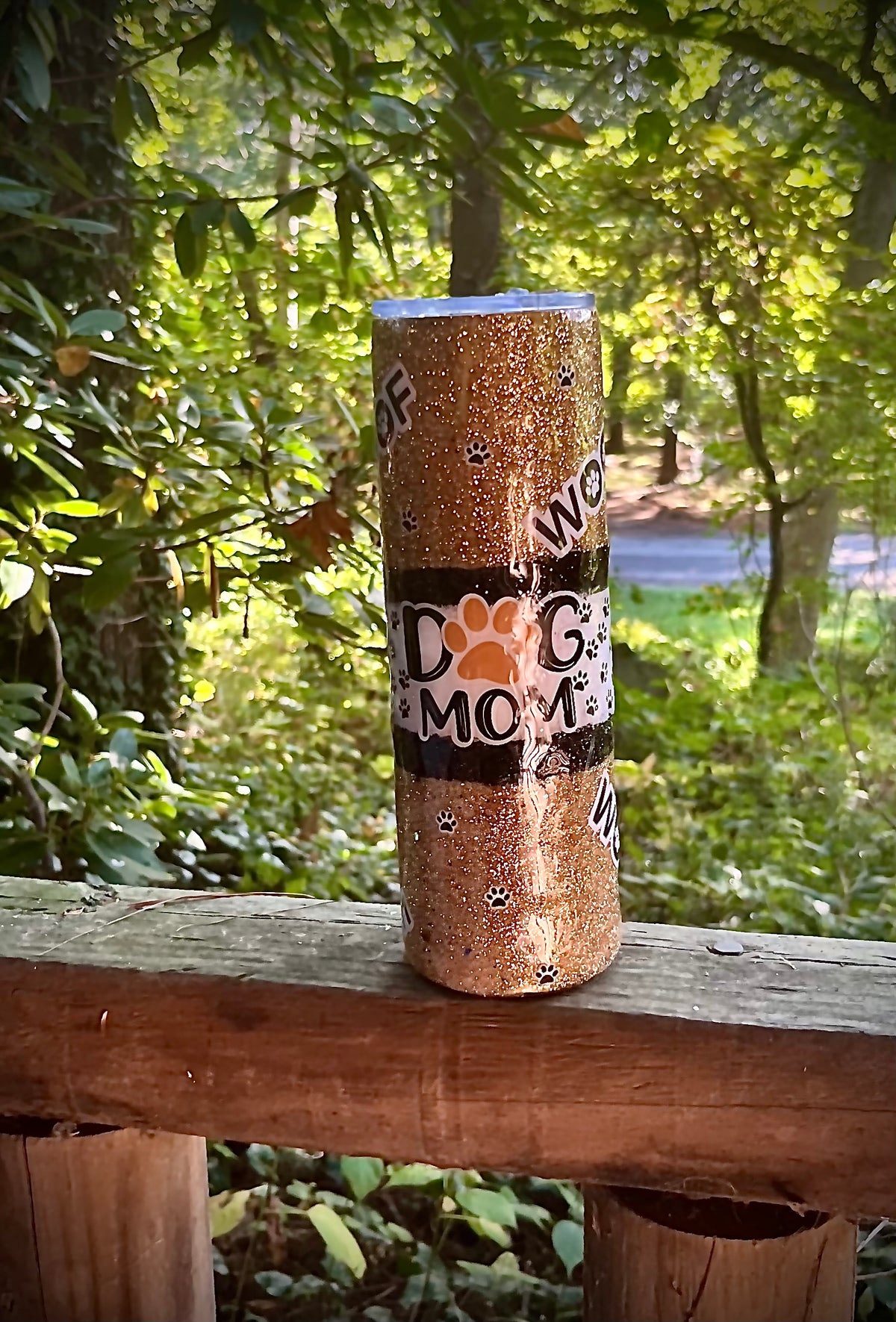 30 ounce “DOG MOM” Stainless Steel Epoxy Resin Skinny Tumbler