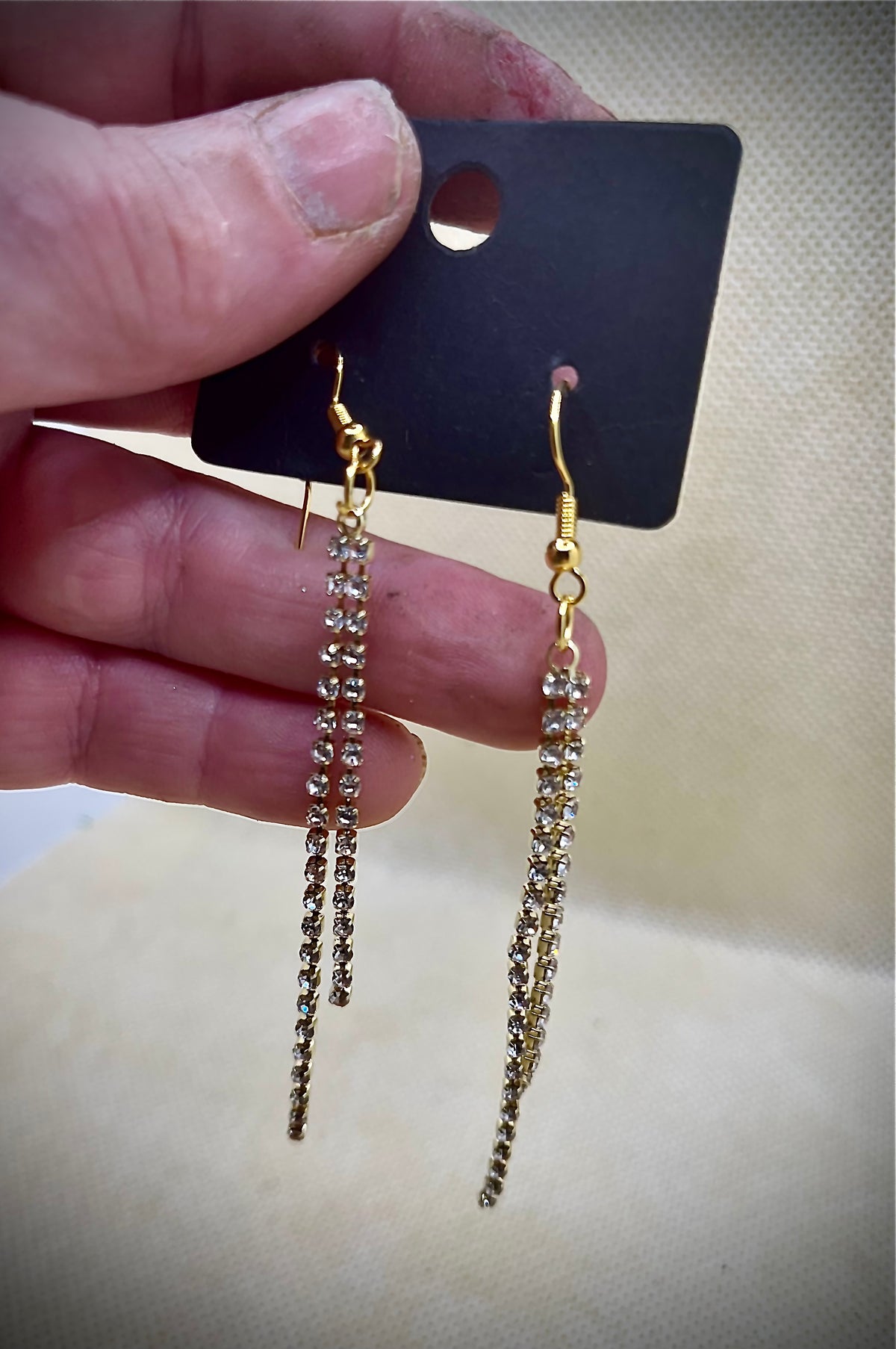 Cubic Zirconia (2 Strand) Earrings