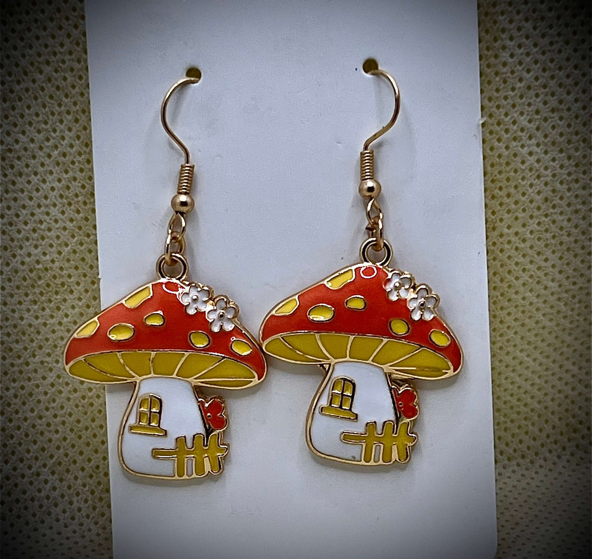 Gold-plated “Mushroom House” Earrings