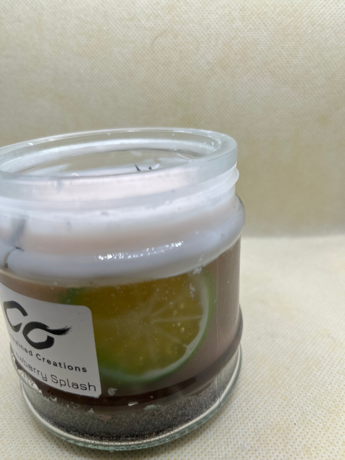 Bougie en gel cire 12 onces « Strawberry Splash » inspirée de l'océan
