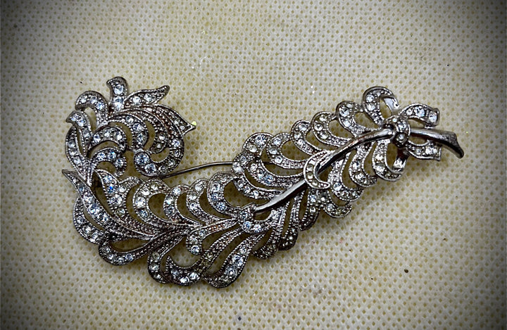 Silver Rhinestone Brooche