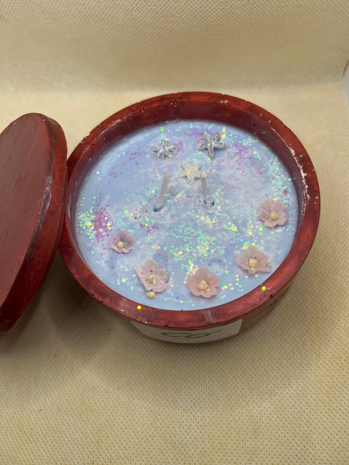 10oz. Double Wick “Vanilla Pistachio”, soy wax.