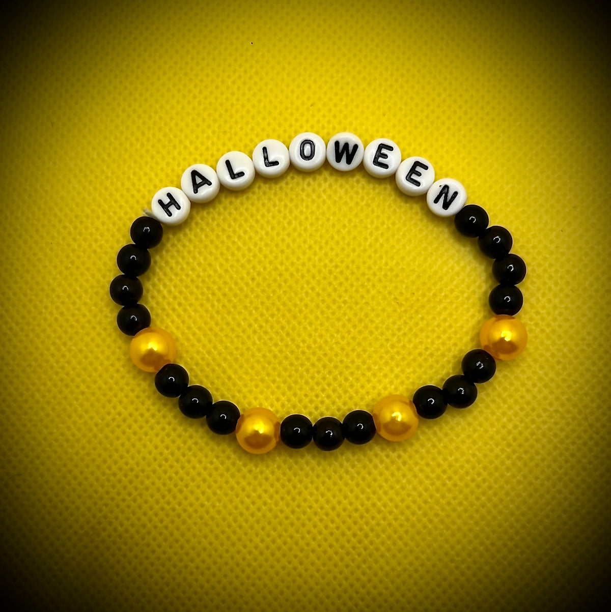 Pearlescent Bead “Halloween” Stretch Bracelet