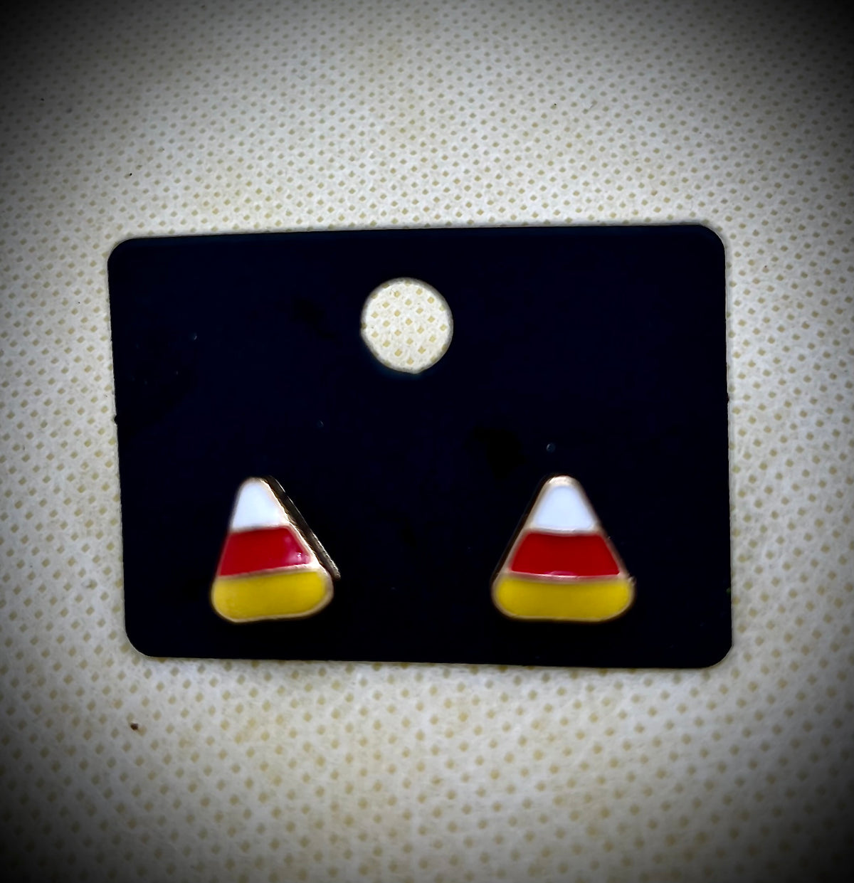 Boucles d'oreilles puces « Candy Corn » plaquées or