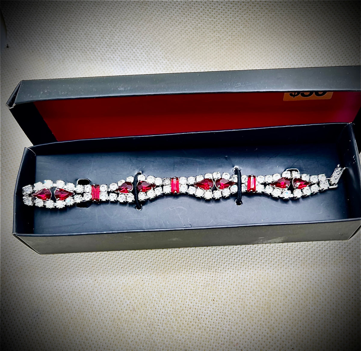 Ruby & Cubic Zirconia Fancy Bracelet