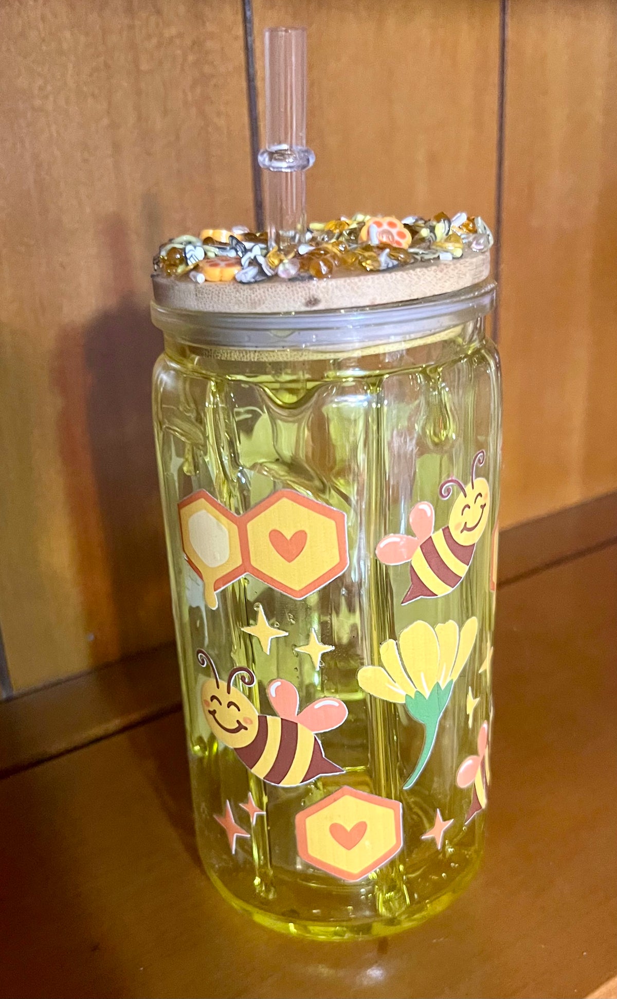 Honey Drip 16 ounce Snowglobe Tumbler