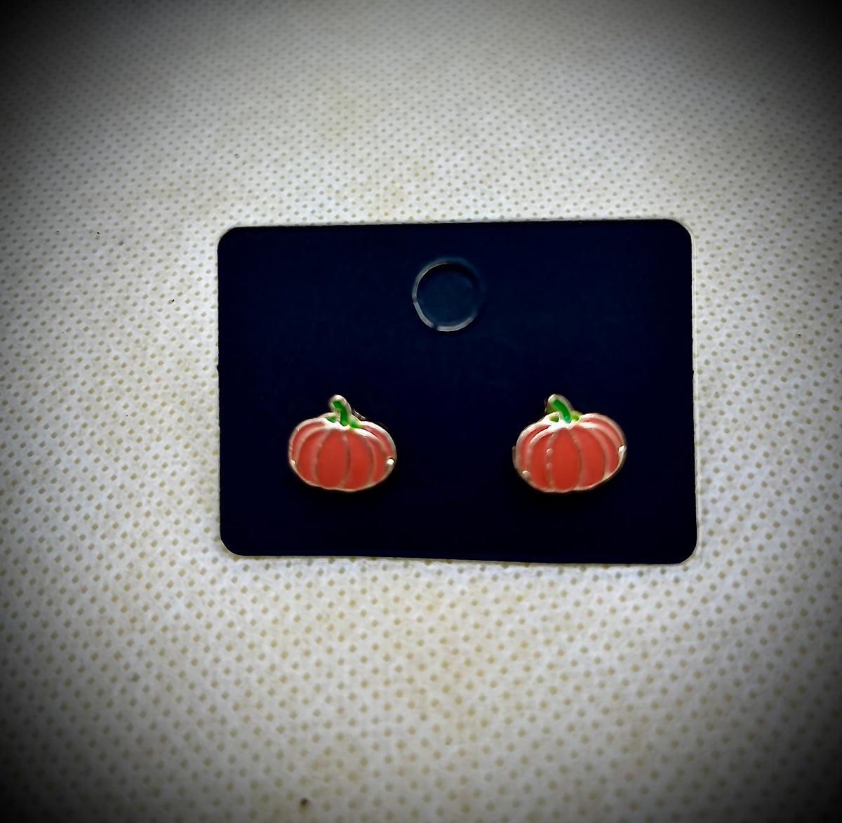 Gold-Plated “Pumpkin” Stud Earrings