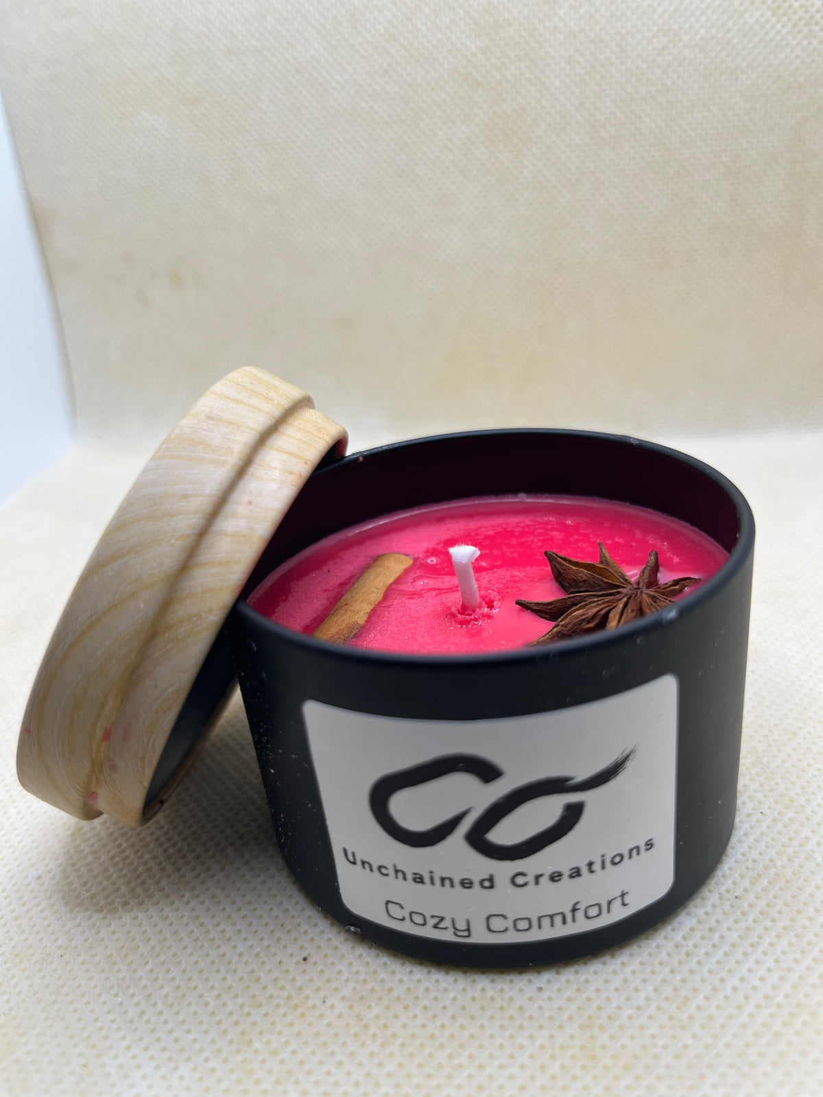 “Cozy Comforts” 4 ounce soy wax candle