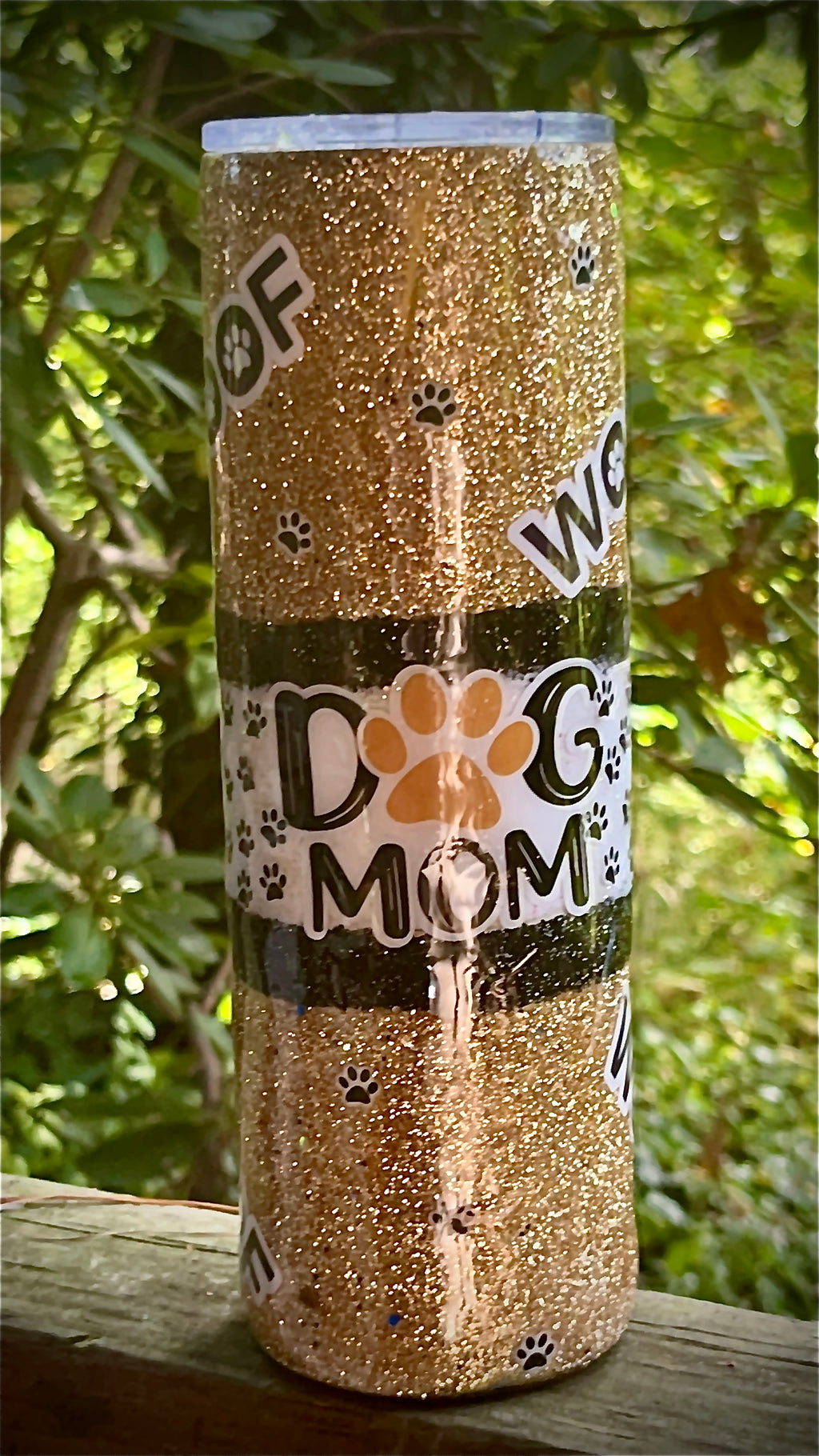 30 ounce “DOG MOM” Stainless Steel Epoxy Resin Skinny Tumbler