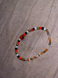 Half seed bead and half 3 mm Bead Halloween/Fall bracelet