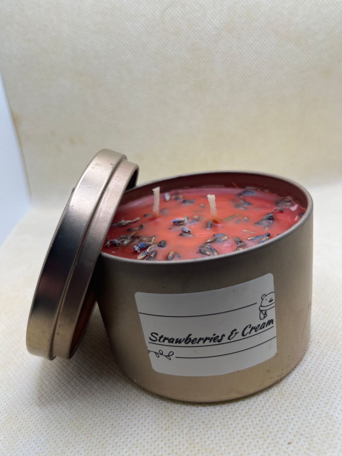 Strawberries and Cream Soy Candle handmade candle