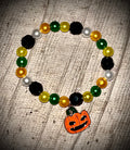Fall Pumpkin Glow Stretch Bracelet