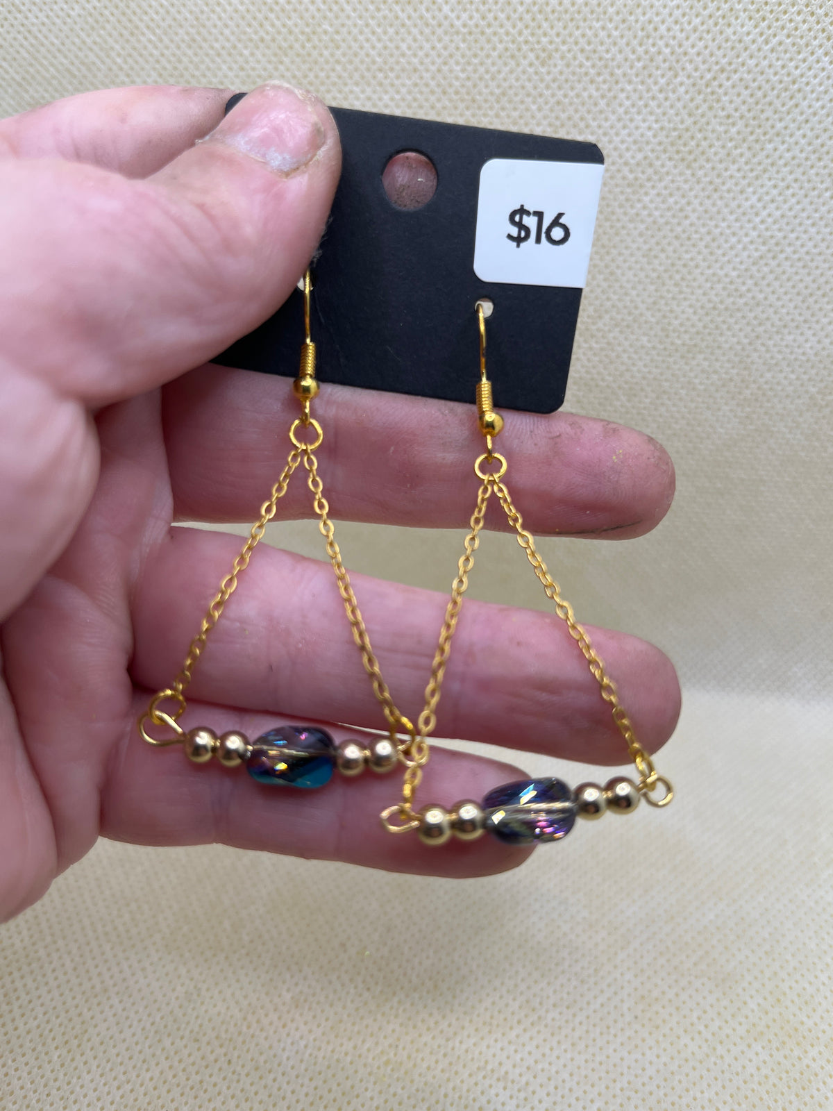 Boucles d'oreilles chandelier perlées