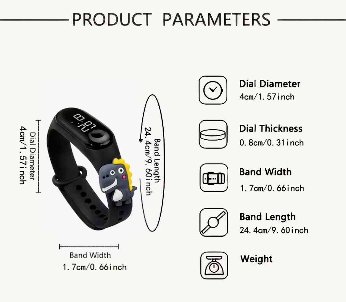 Kids LED Dinosaur Watch