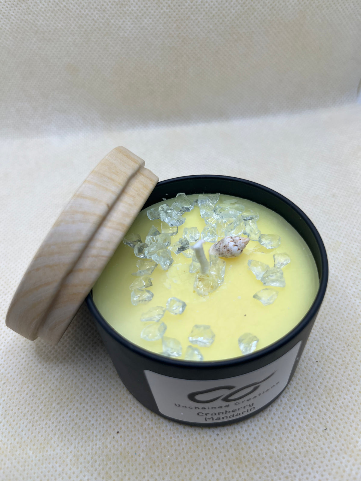 “Cranberry Mandarin” 4 ounce soy wax candle