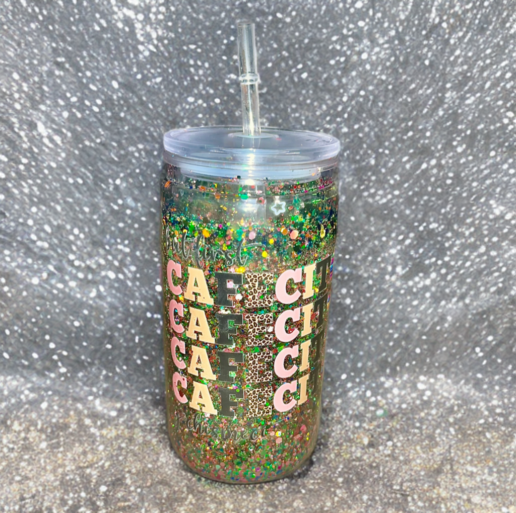 “Cofecito” 16 ounce Snowglobe Tumbler