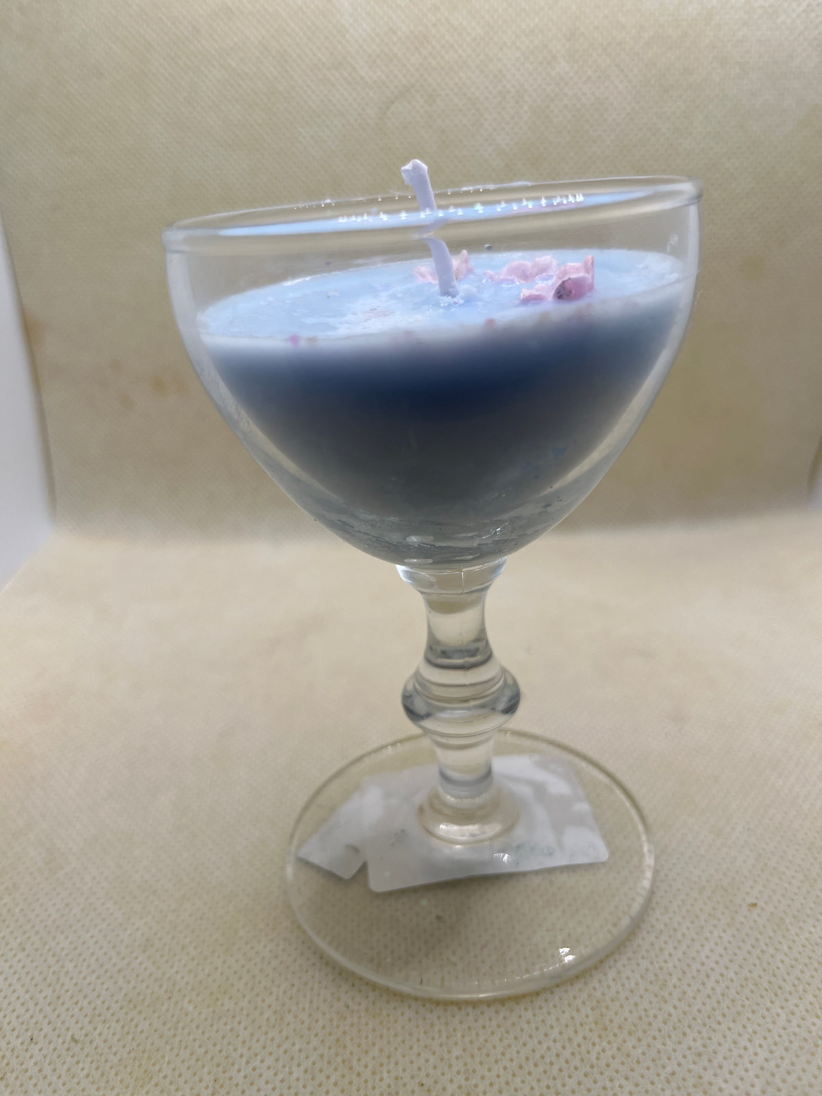 4oz.  “Vanilla Pistachio” floral soy wax candle