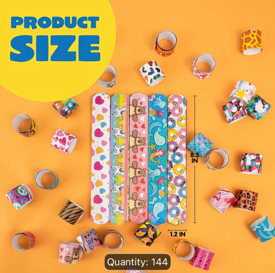 Unisex Kids Slap Bracelets