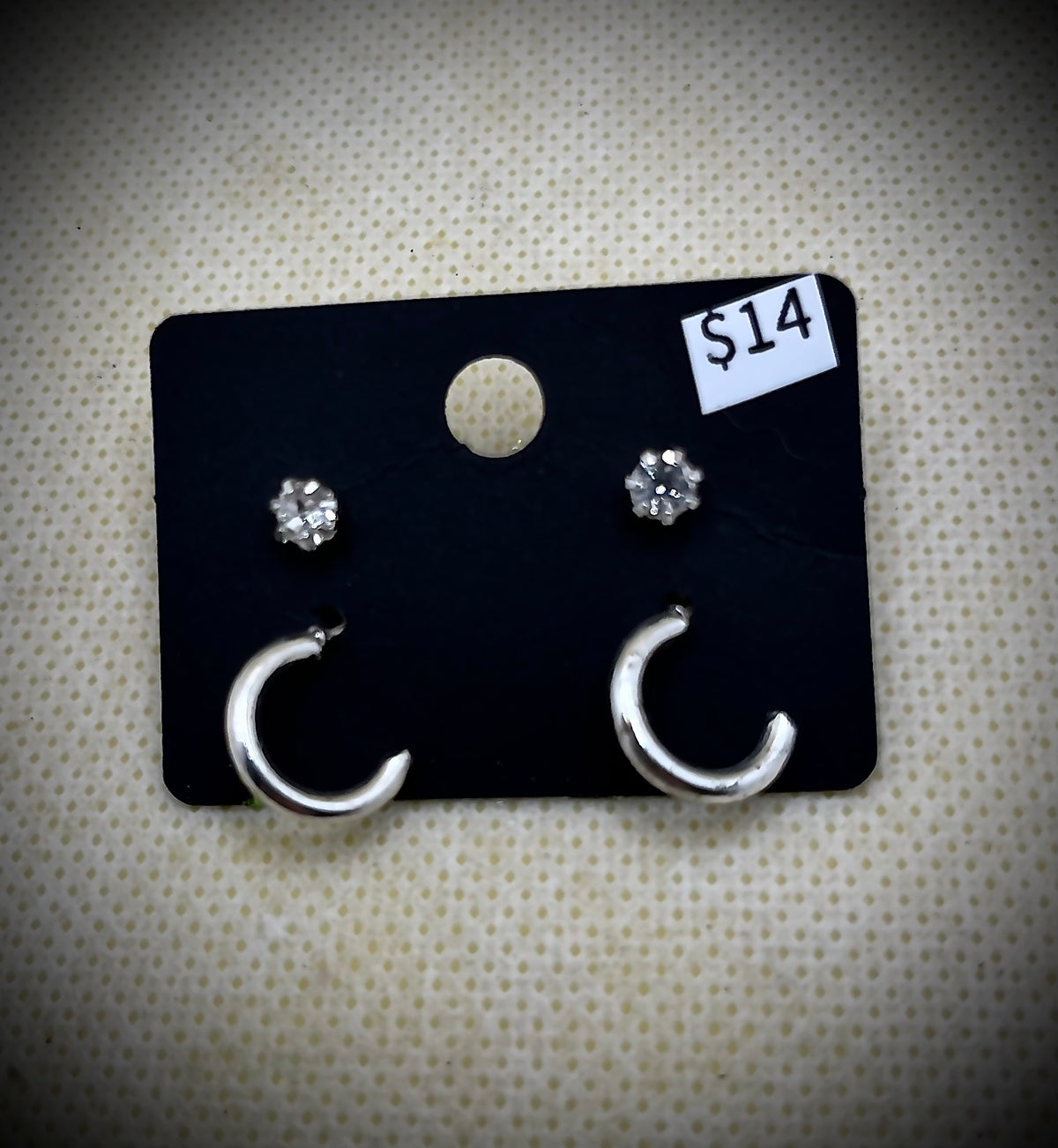 Two pair sterling silver earring set