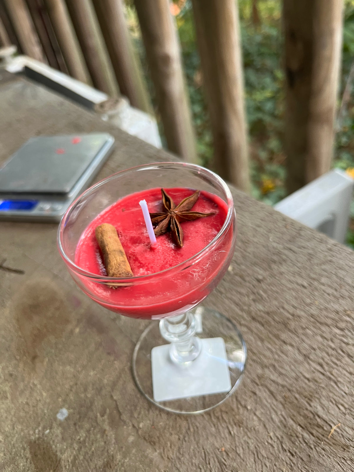 4oz. “Cozy Comforts” Soy Wax Candle in wine glass
