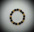 Black & Gold Beaded Stretch Bracelet! - Unchained Creations