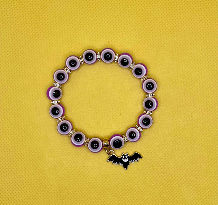 Eyeball Bat Halloween Bracelet - Unchained Creations