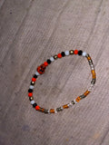 Half seed bead and half 3 mm Bead Halloween/Fall bracelet - Unchained Creations