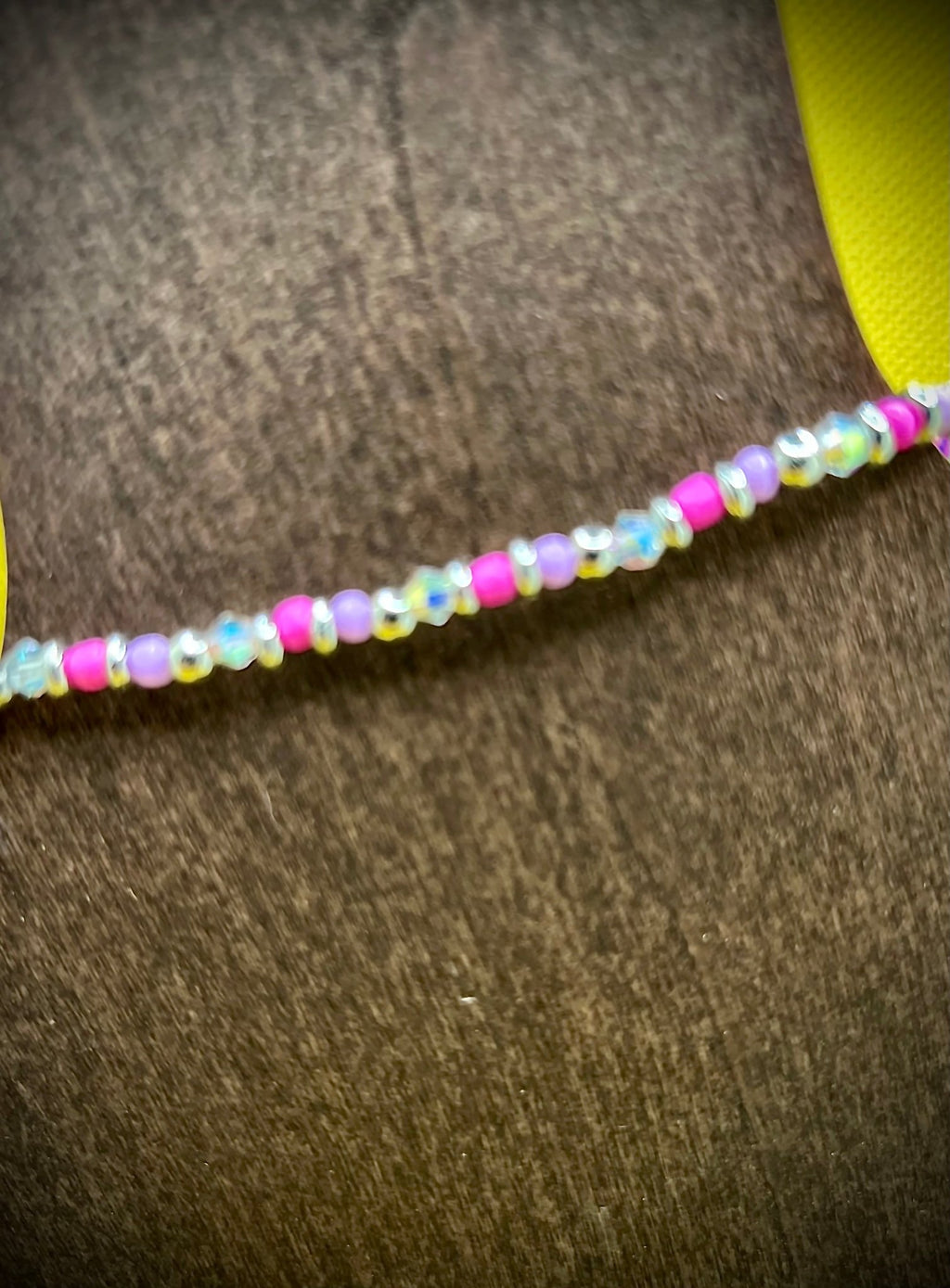 Hot Pink and Light Purple Seed Bead Bracelet - Unchained Creations