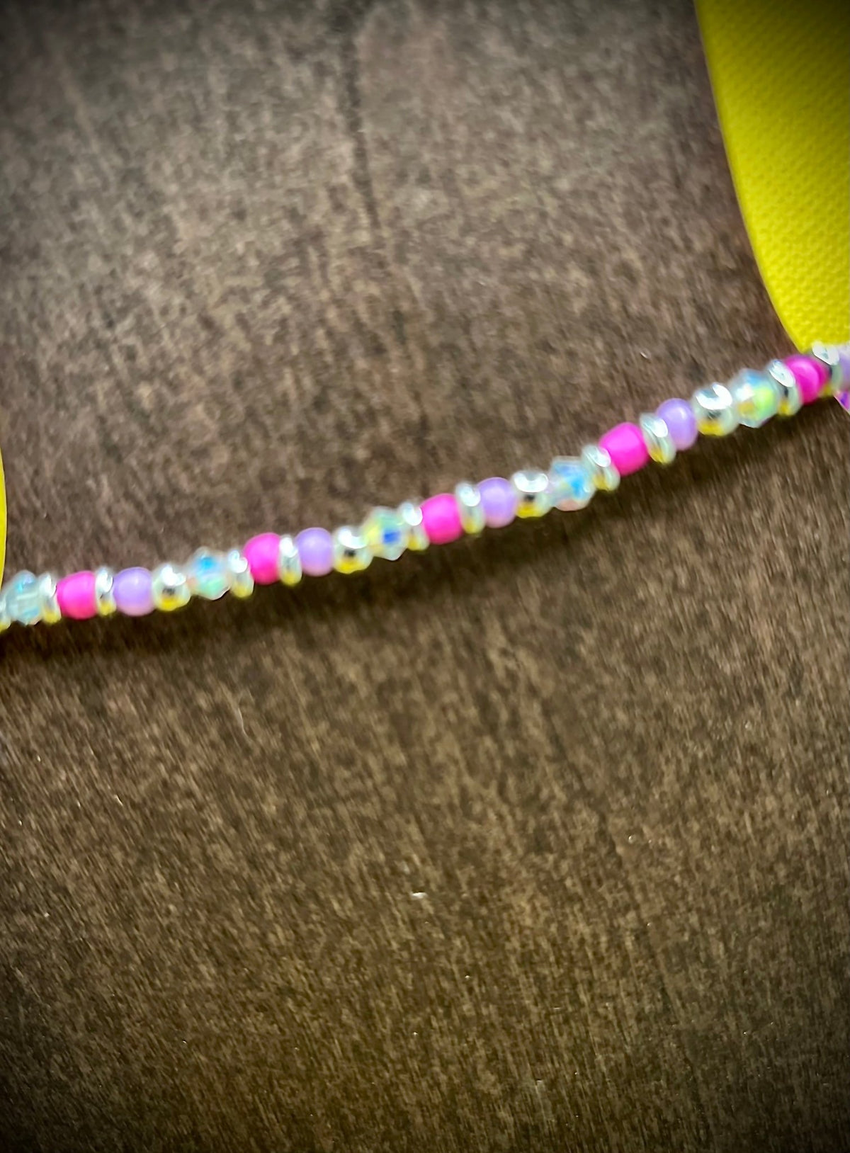 Hot Pink and Light Purple Seed Bead Bracelet - Unchained Creations