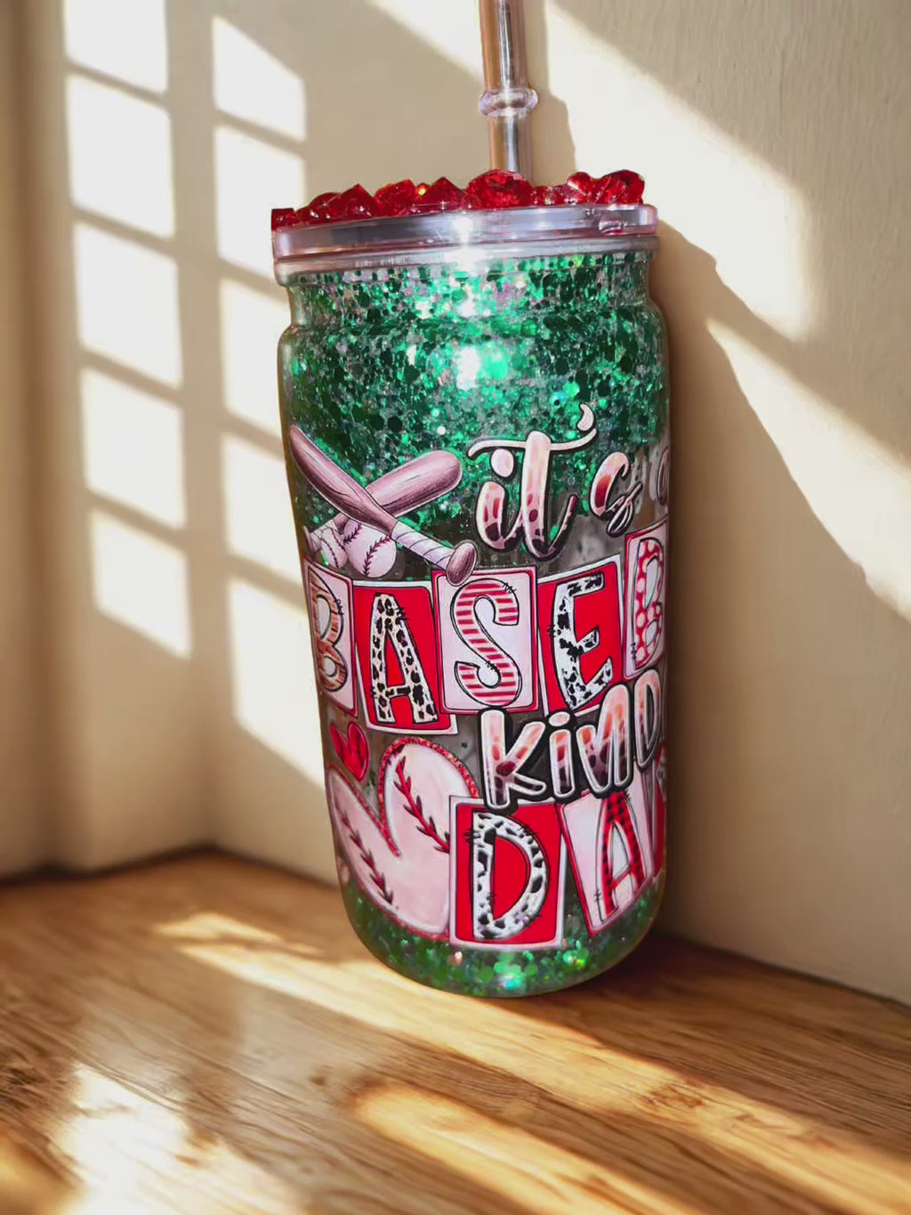 It’s a Baseball Kinda Day 16 ounce Snowglobe Tumbler