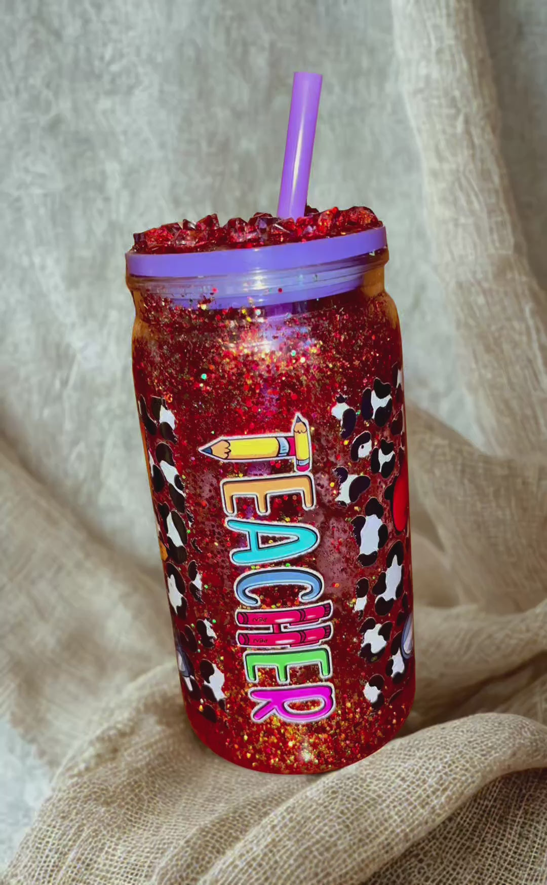 Teacher 16 ounce Snowglobe Tumbler