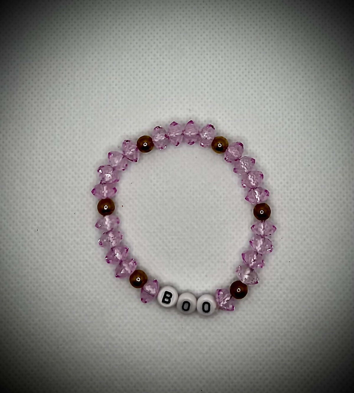 Purple Burst “Boo” Stretch Bracelet - Unchained Creations